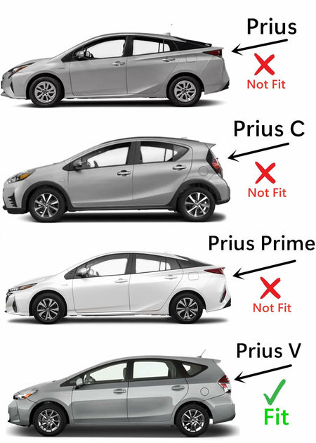 Driver Left Side Rear Quarter Window Quarter Glass Compatible with Toyota Prius V 2012-2018 Models