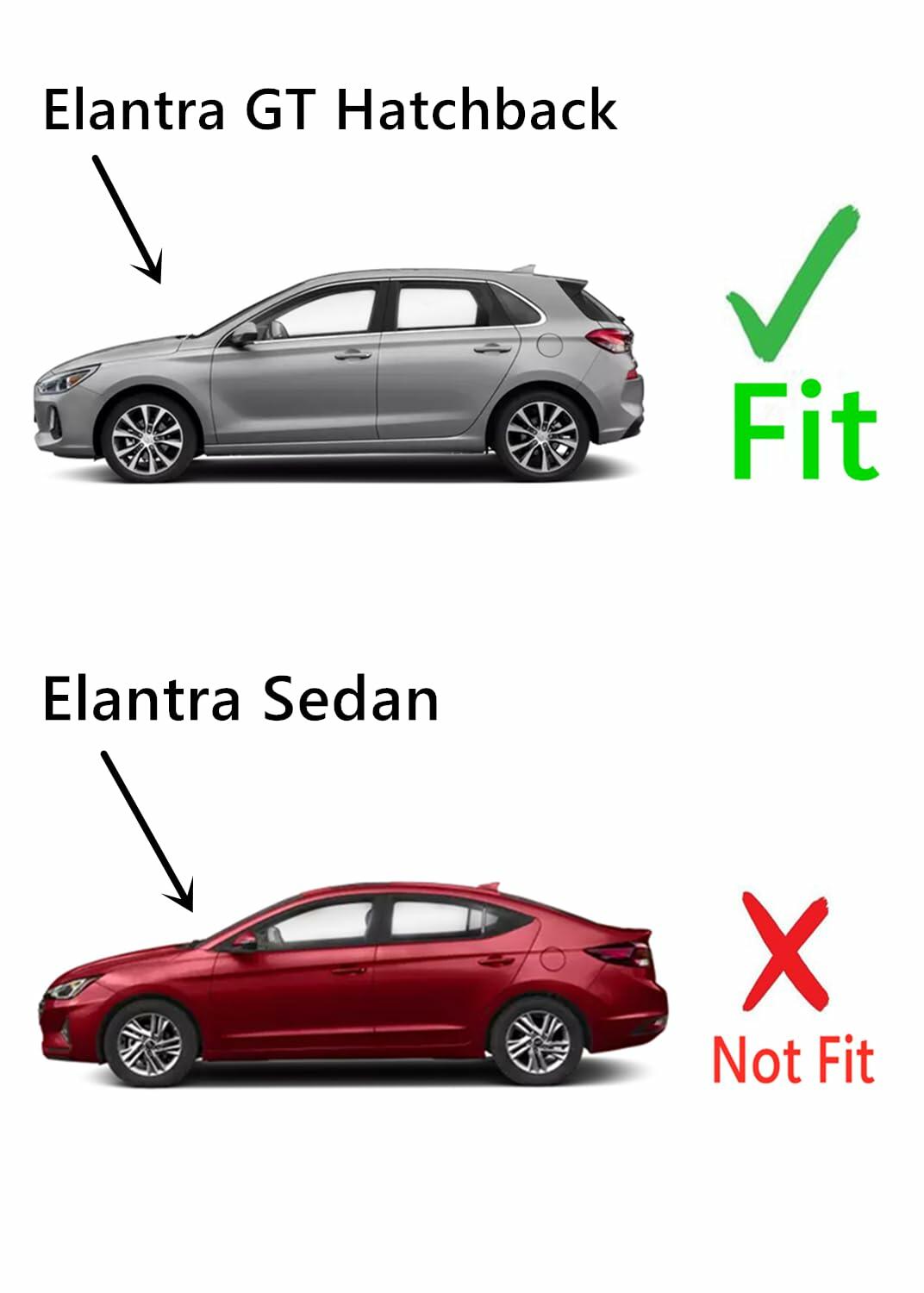 Tempered Driver Left Side Front Door Window Glass Compatible with Hyundai Elantra GT 2018-2020 Models