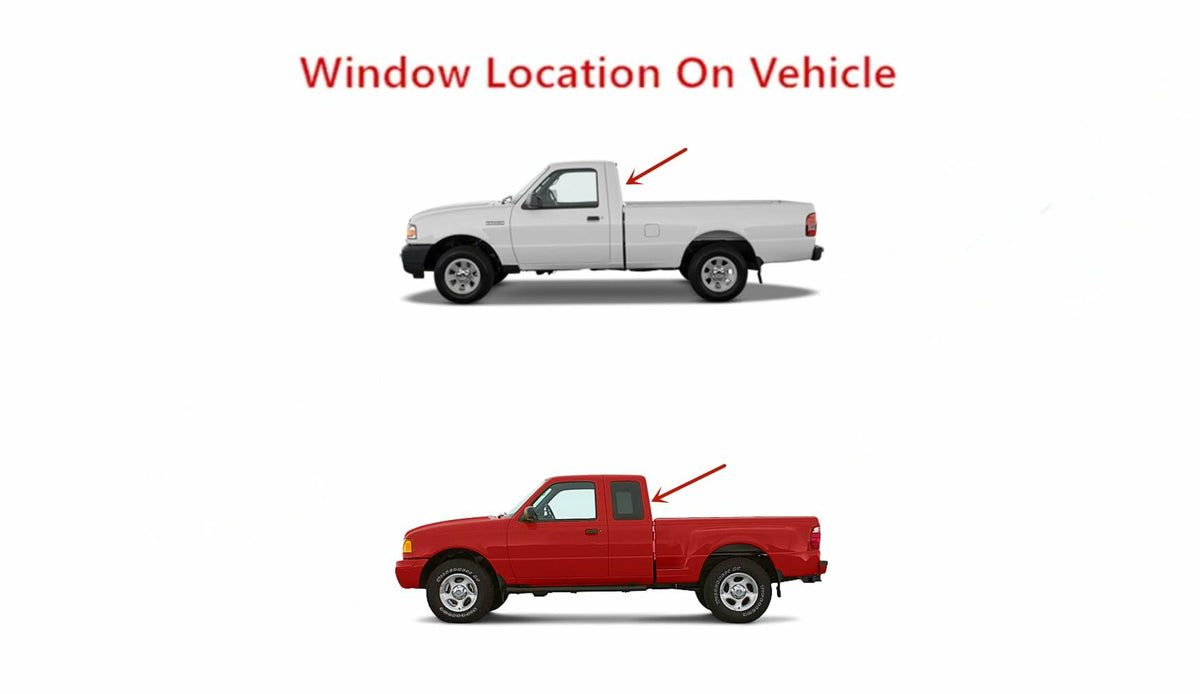 Privacy Stationary Back Window Back Glass Compatible with Ford Ranger/Mazda B2300/Mazda B2500/Mazda B3000/Mazda B4000 1998-2011 Models