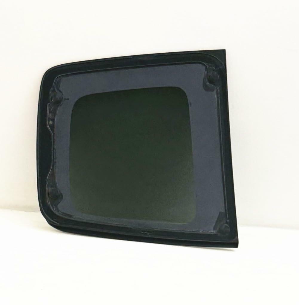 Black Molding Style Driver Left Side Quarter Window Quarter Glass Compatible with Chevrolet Colorado GMC Canyon 2015-2023 Extended Cab Models