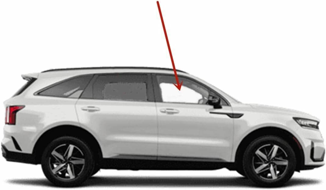 Tempered Passenger Right Side Front Door Window Door Glass Compatible with Kia Sorento 2021-2026 Models