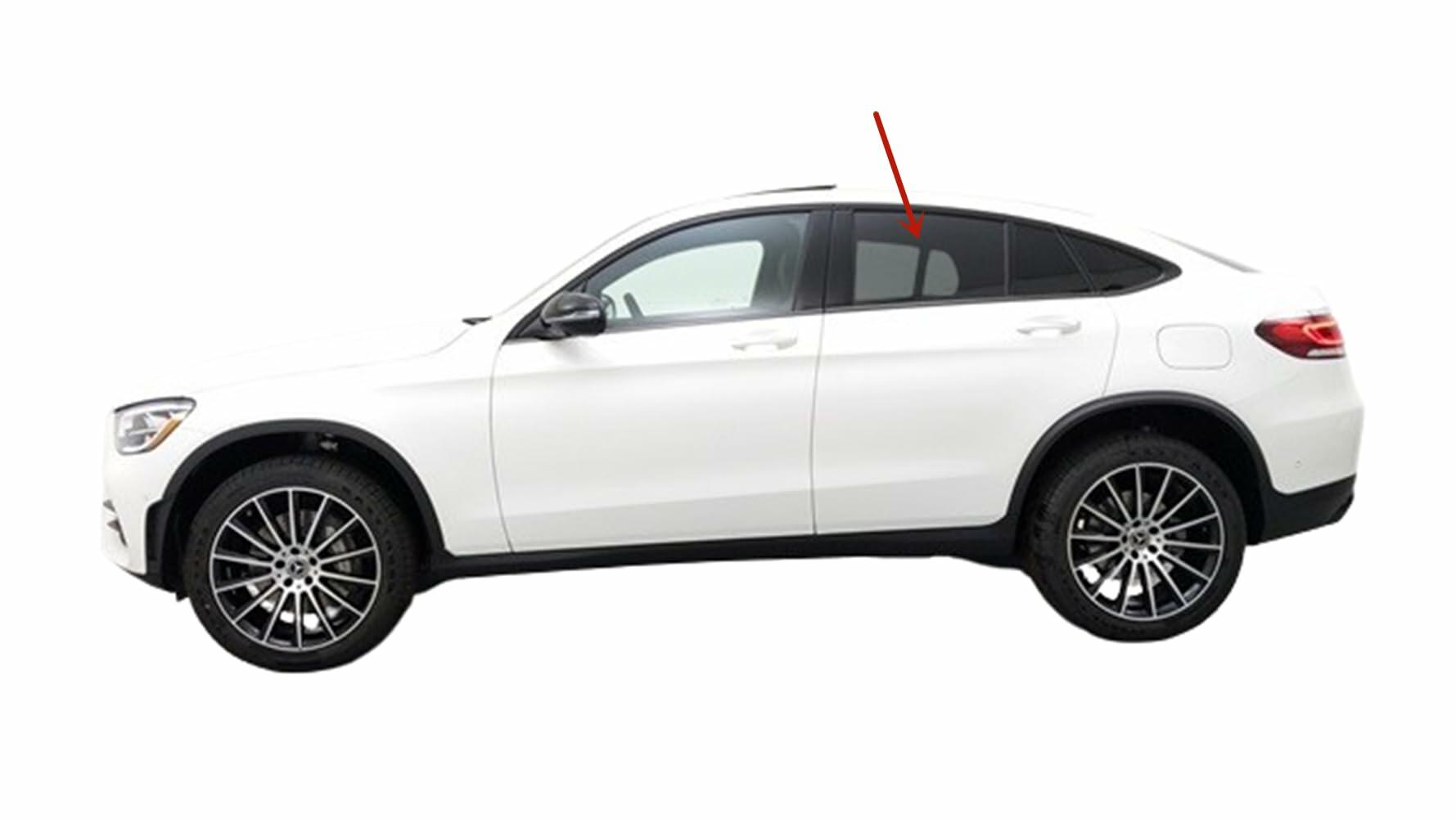 Privacy Driver Left Side Rear Door Window Door Glass Compatible with Mercedes Benz GLC300 / GLC350e / GLC43 AMG / GLC63 AMG 4 Door Coupe 2017-2022 Models