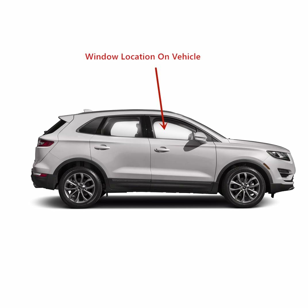 Laminated Passenger Right Side Front Door Window Door Glass Compatible with Lincoln MKC 2015-2019 Models