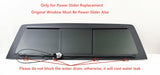 Flush Fit Rear Power Slider Window Back Glass Compatible with Chevrolet Silverado / GMC Sierra 1500 2500 2500HD 3500 3500HD 2007-2010 Models (Not For 2007 Classic Models)