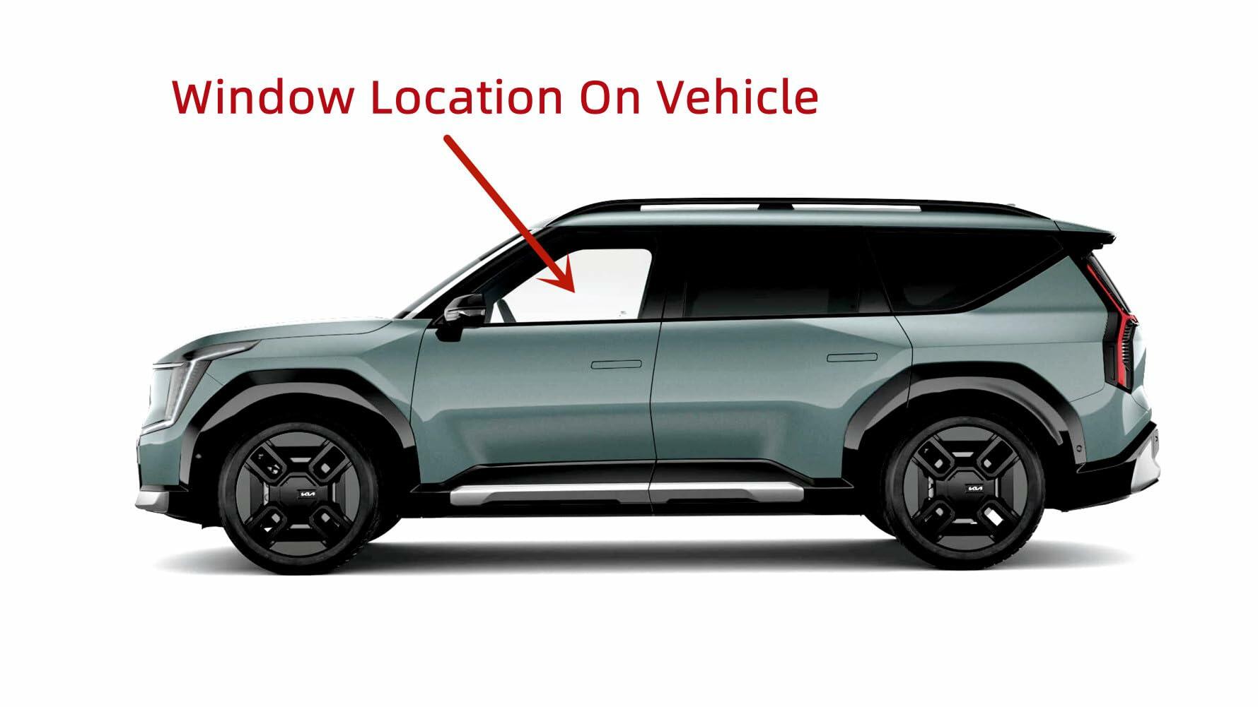 Laminated Driver Left Side Front Door Window Door Glass Compatible with Kia EV9 2024-2025 Models