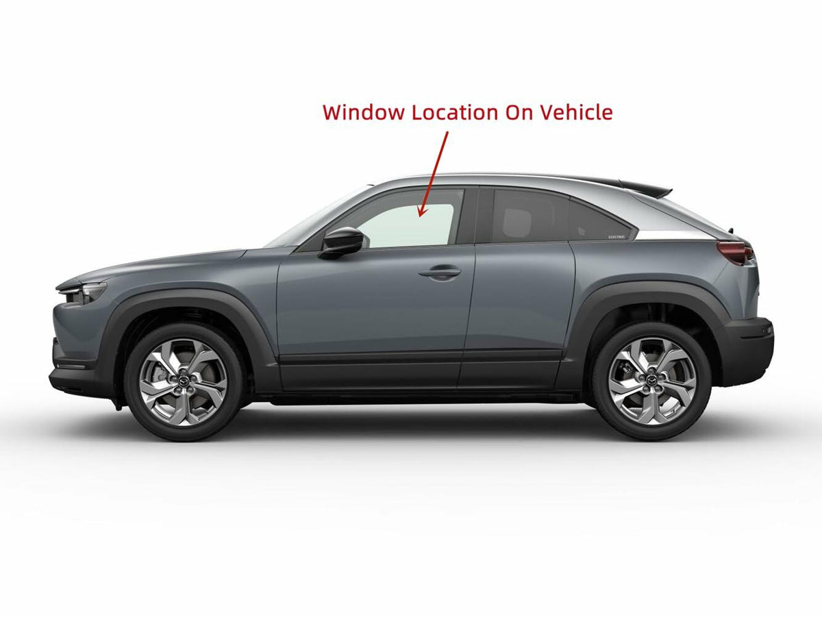 Tempered Driver Left Side Front Door Window Door Glass Compatible with Mazda MX-30 EV 2022-2023 Models
