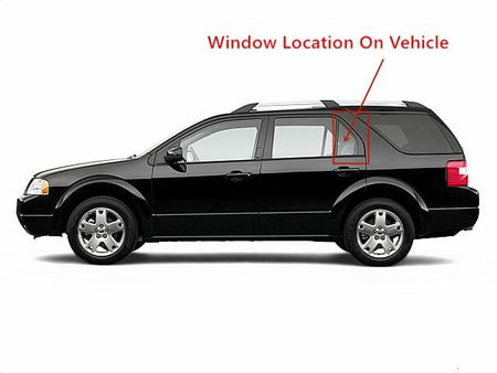 Tempered Driver Left Side Rear Vent Window Vent Glass Compatible with Ford Freestyle / Taurus X 2005-2009 Models