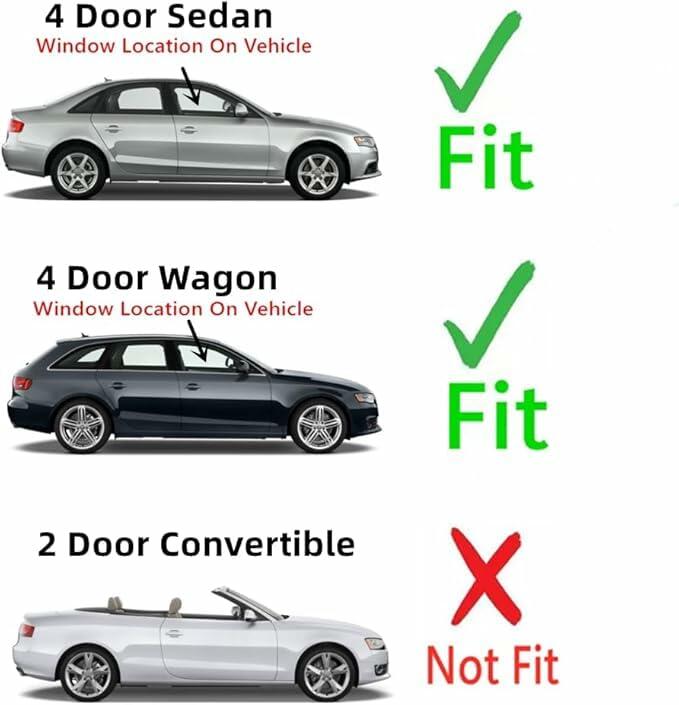 Passenger Right Side Front Door Window Door Glass Compatible with Audi A4 S4 RS4 2009-2016 4 Door Models
