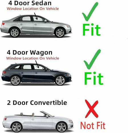 Passenger Right Side Front Door Window Door Glass Compatible with Audi A4 S4 RS4 2009-2016 4 Door Models