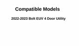 Tempered Driver Left Side Rear Door Window Door Glass Compatible with Chevrolet Bolt EUV 2022-2023 Models (Not For Bolt EV)