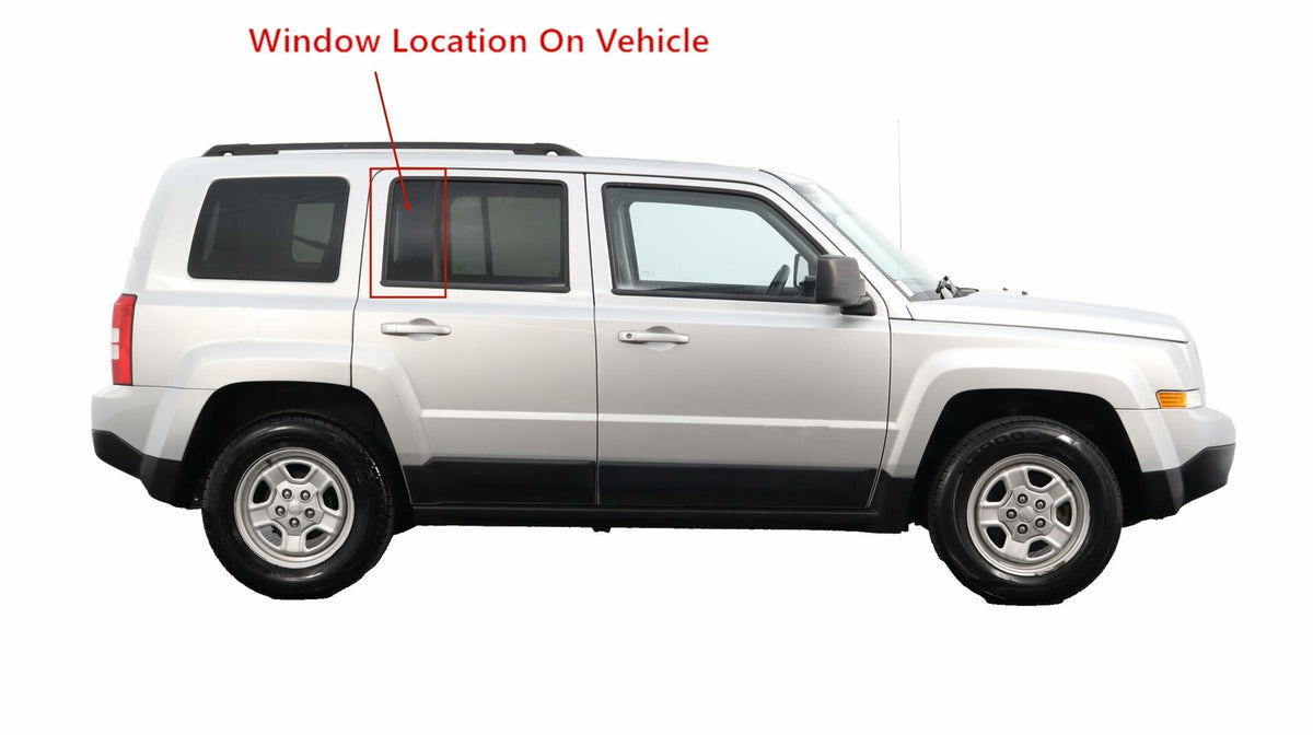 Glass Only Tempered Passenger Right Side Rear Vent Window Vent Glass Compatible with Jeep Patriot 2007-2017 Models