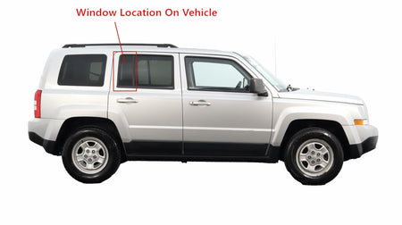 Glass Only Tempered Passenger Right Side Rear Vent Window Vent Glass Compatible with Jeep Patriot 2007-2017 Models