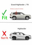 Tempered Passenger Right Side Vent Window Glass Compatible with Toyota Grand Highlander / Lexus TX350 TX500h TX550h+ 2024-2026 Models