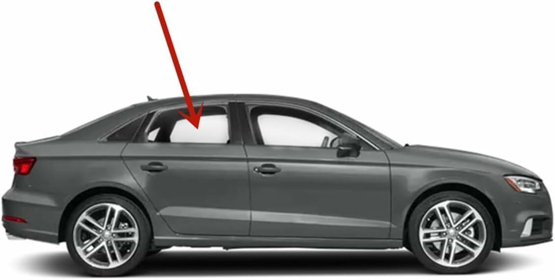 Tempered Passenger Right Side Rear Door Window Door Glass Compatible with Audi A3 / S3 4 Door Sedan 2015-2020 Models