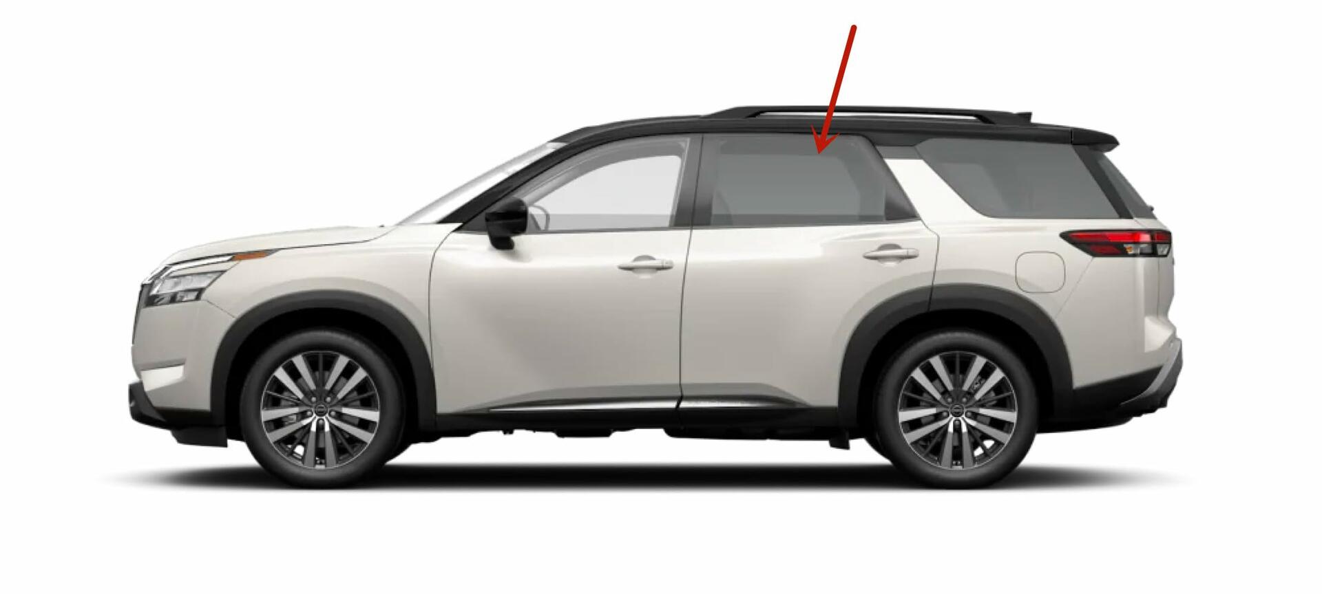 Tempered Driver Left Side Rear Door Window Door Glass Compatible with Nissan Pathfinder 2022-2025 Models