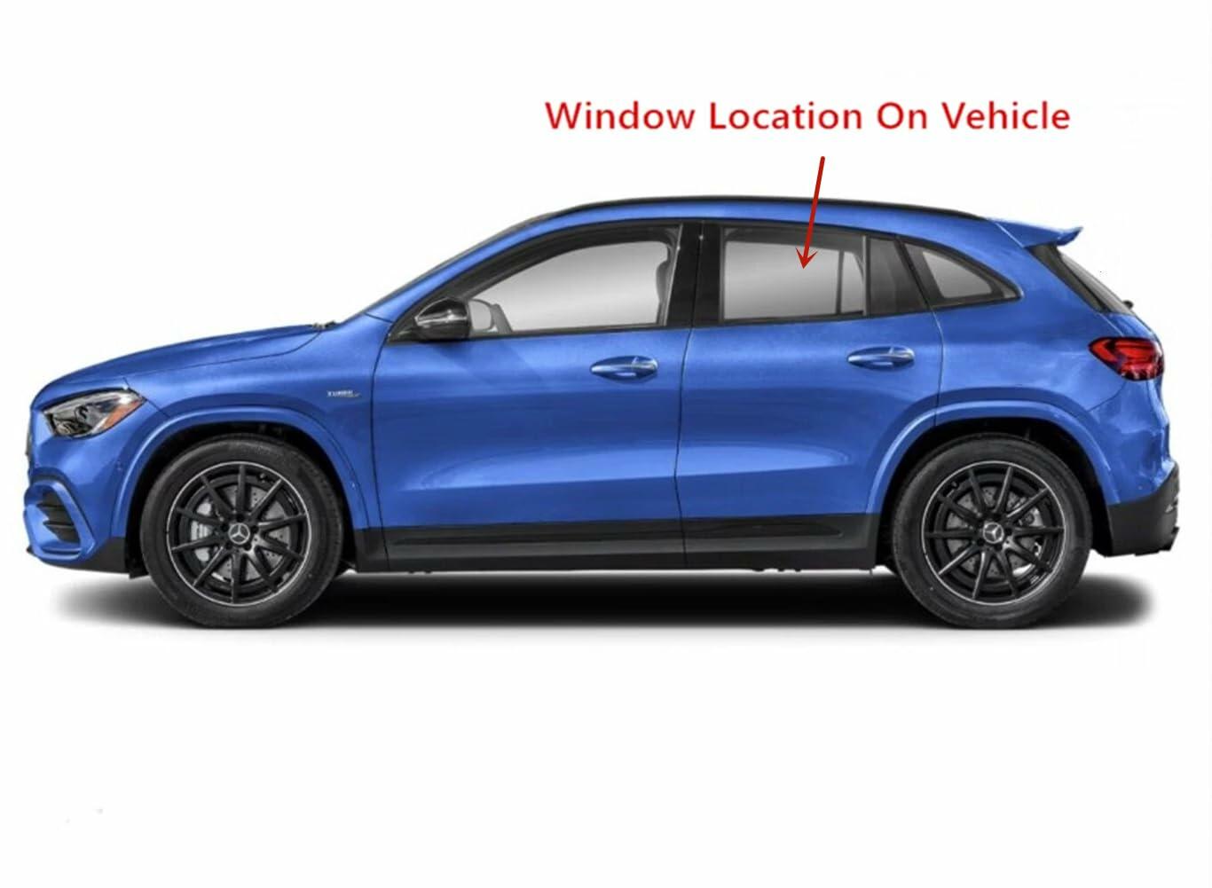 Tempered Privacy Driver Left Side Rear Door Window Door Glass Compatible with Mercedes Benz GLA200 GLA250 GLA35 GLA45 2021-2026 Models