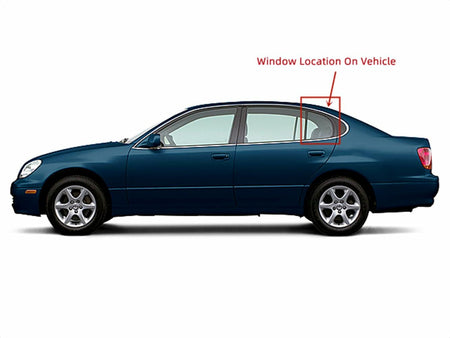 Driver Left Side Rear Vent Window Vent Glass Compatible with Lexus GS430/ Lexus GS300 2001-2005 Models