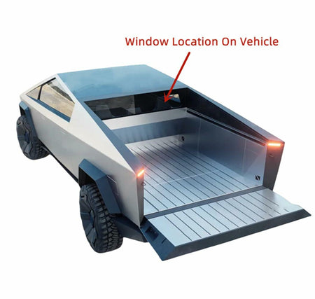 Stationary Privacy Tinted Rear Back Window Back Glass Compatible with Tesla Cybertruck 2024-2025 Models