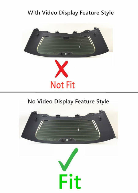 Without-Video-Display Style Heated Rear Tailgate Back Window Back Glass Compatible with Toyota Sequoia 2023-2025 Models