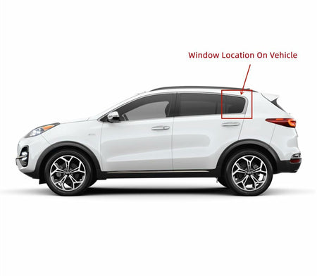 Driver Left Side Rear Vent Window Vent Glass Compatible with Kia Sportage 2017-2022 Models