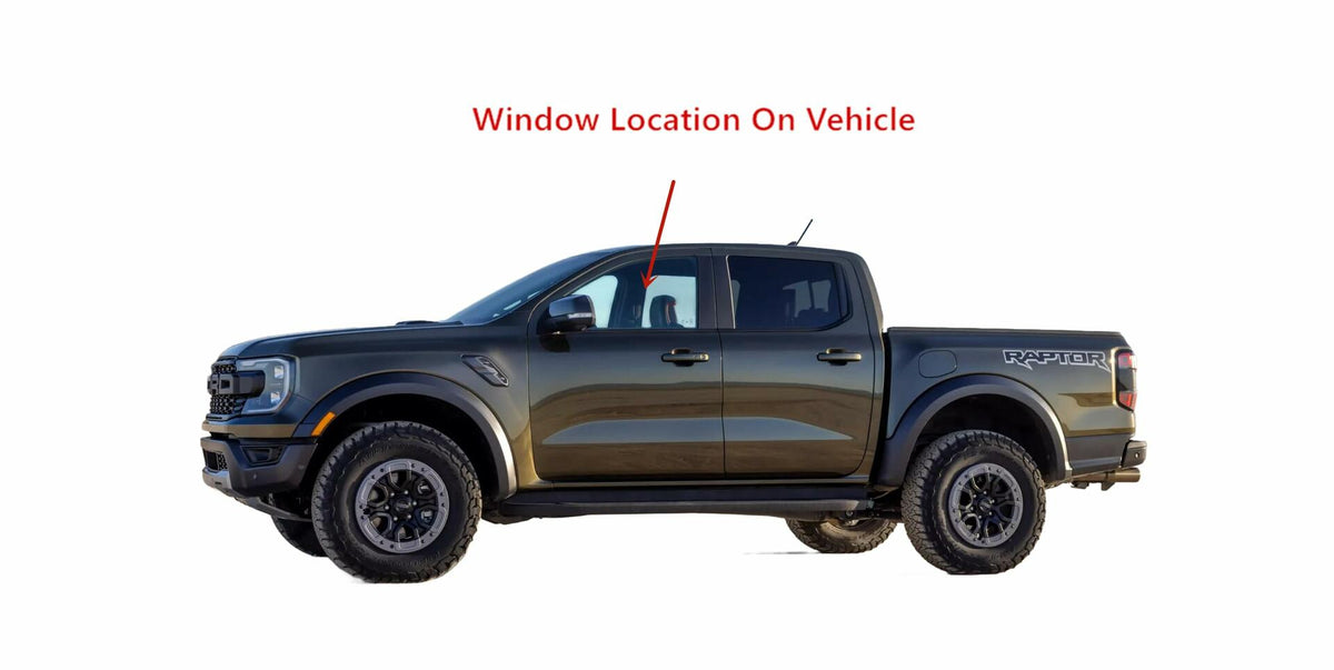 Tempered Driver Left Side Front Door Window Door Glass Compatible with Ford Ranger Pickup 2024-2026 Models