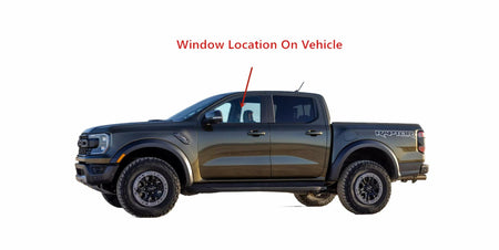 Tempered Driver Left Side Front Door Window Door Glass Compatible with Ford Ranger Pickup 2024-2026 Models