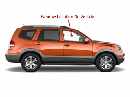 Tempered Passenger Right Side Front Door Window Glass Compatible with Kia Borrego 2009-2011 Models