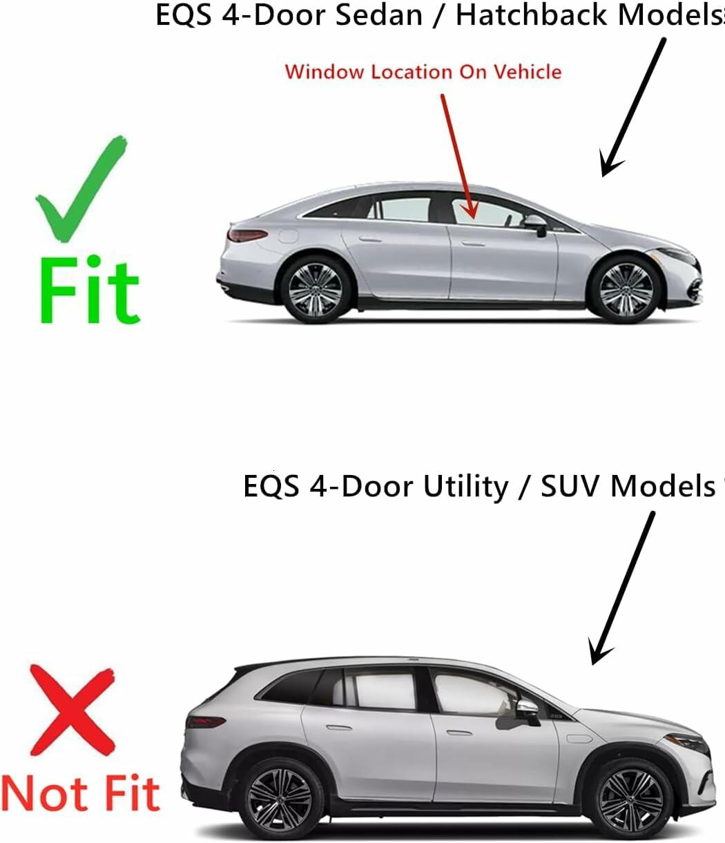 Laminated Passenger Right Side Front Door Window Door Glass Compatible with Mercedes Benz EQS (EQS 450, EQS 450+, EQS 53 AMG, EQS AMG) 4-Door Sedan/Hatchback 2022-2025 Models