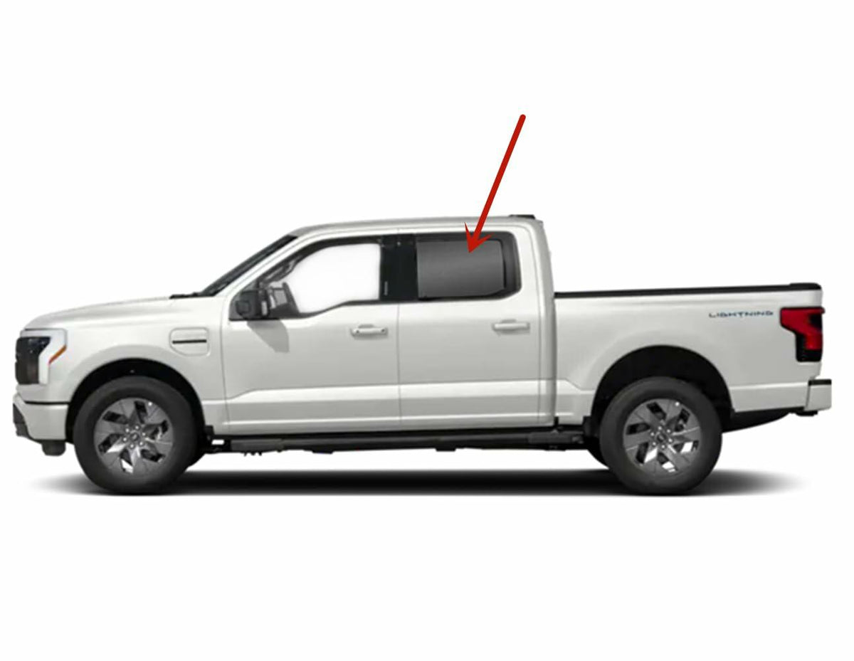 Tempered Driver Left Side Rear Door Window Door Glass Compatible with Ford F-Series F150 F250 F350 F450 F550 4-Door Crew Cab 2023-2026 Models
