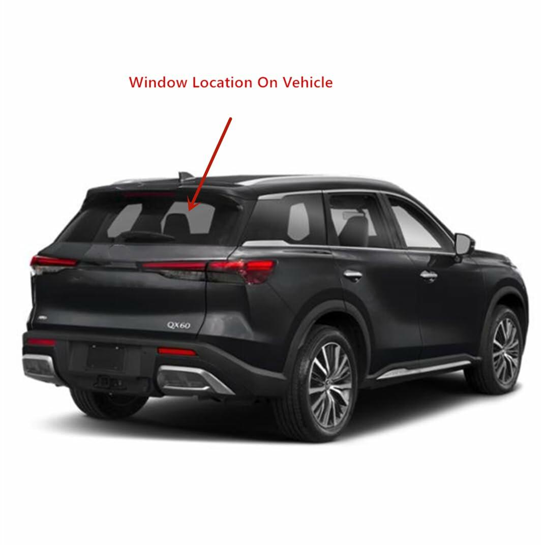 Heated Rear Back TailGate LiftGate Window Back Glass Compatible with Infiniti QX60 2022-2025 Models