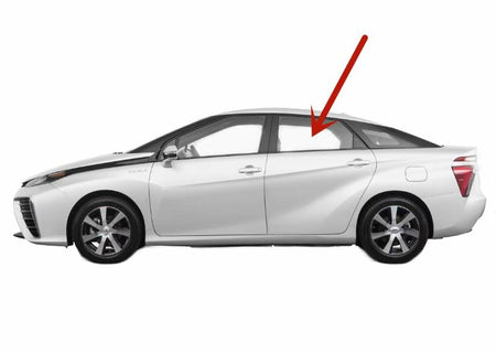 Laminated Driver Left Side Rear Door Window Door Glass Compatible with Toyota Mirai 2016-2020 Models