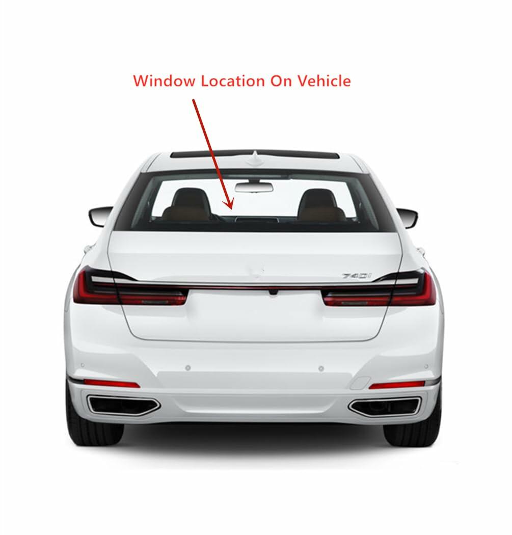 Laminated Heated Rear Window Back Glass Compatible with BMW 740 740e 740i 740Le 750 750i 750Li 2016-2022 Models