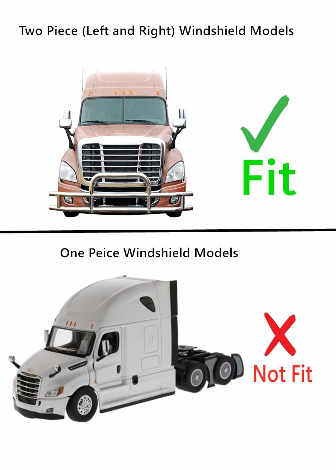 Laminated Driver Left Side Front Windshield Window Glass Compatible with Freightliner Cascadia 2008-2022 Models