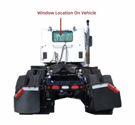 Rear Window Back Glass Compatible with Peterbilt 359/375/200/300/349/353/357/379/378/385/330/335/386/340/365/388/384/325/367/389/348/337 Models