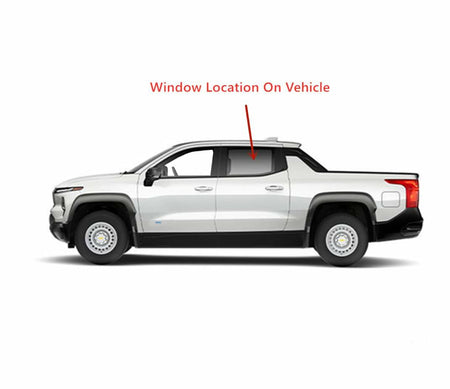 Tempered Driver Left Side Rear Door Window Door Glass Compatible with Chevrolet Silverado EV 2024-2026 Models (Only For Electric Vehicles)