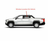 Tempered Driver Left Side Rear Door Window Door Glass Compatible with Chevrolet Silverado EV 2024-2026 Models (Only For Electric Vehicles)