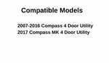 Heated Back Tailgate Window Back Glass Compatible with Jeep Compass 2007-2016 Models / Compass MK 2017 Models
