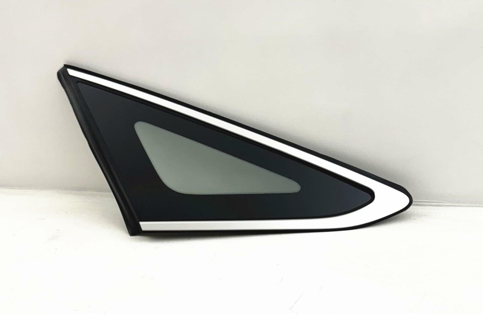 Tempered Driver Left Side Quarter Window Quarter Glass Compatible with Hyundai Sonata 2015-2017 Models (Not For Sonata Hybrid/Sonata Plug-in)