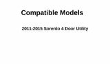 Black Moulding Style Tempered Passenger Right Side Quarter Window Quarter Glass Compatible with Kia Sorento 2011-2015 Models