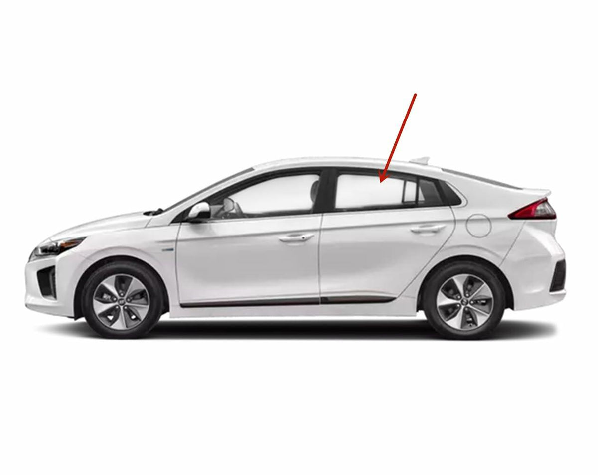 Driver Left Side Rear Door Window Door Glass Compatible with Hyundai Ioniq Hybrid 2017-2023 Models (Not For Ioniq 5 or Ioniq 6)