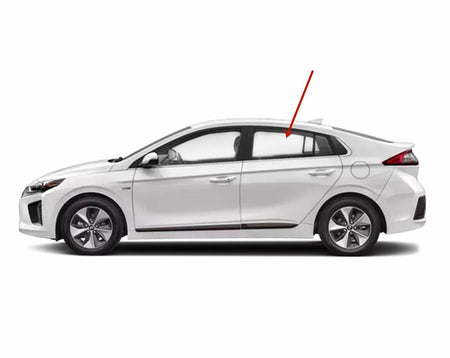 Driver Left Side Rear Door Window Door Glass Compatible with Hyundai Ioniq Hybrid 2017-2023 Models (Not For Ioniq 5 or Ioniq 6)
