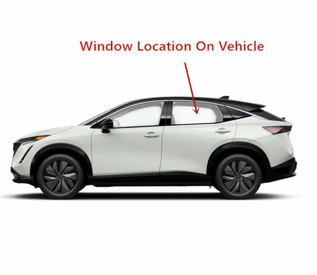 Laminated Driver Left Side Rear Door Window Door Glass Compatible with Nissan Ariya 2023-2025 Models
