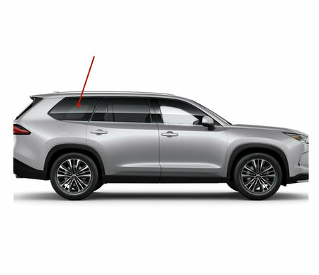 Chrome Style Passenger Right Side Quarter Window Quarter Glass Compatible with Toyota Grand Highlander 2024-2026 Models