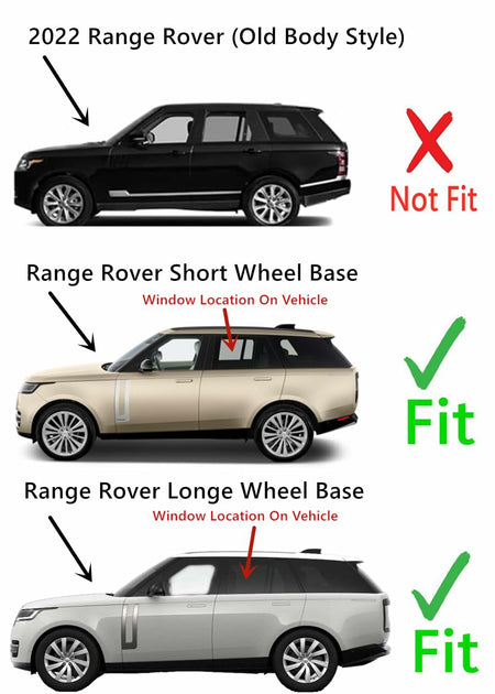Tempered Driver Left Side Rear Door Window Glass Compatible with Land Rover Range Rover 2022-2025 Models (Not For Sport, Evoque, Velart)