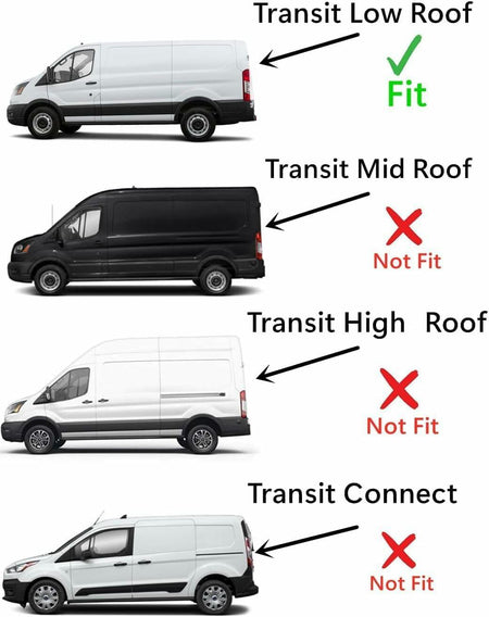 Tempered Privacy Driver Left Side Quarter Window Quarter Glass Compatible with Ford Transit 83.2" Low-Roof & Medium Wheel Base Van 2015-2026 Models (Not For Mid-Roof, High-Roof, or Connect)