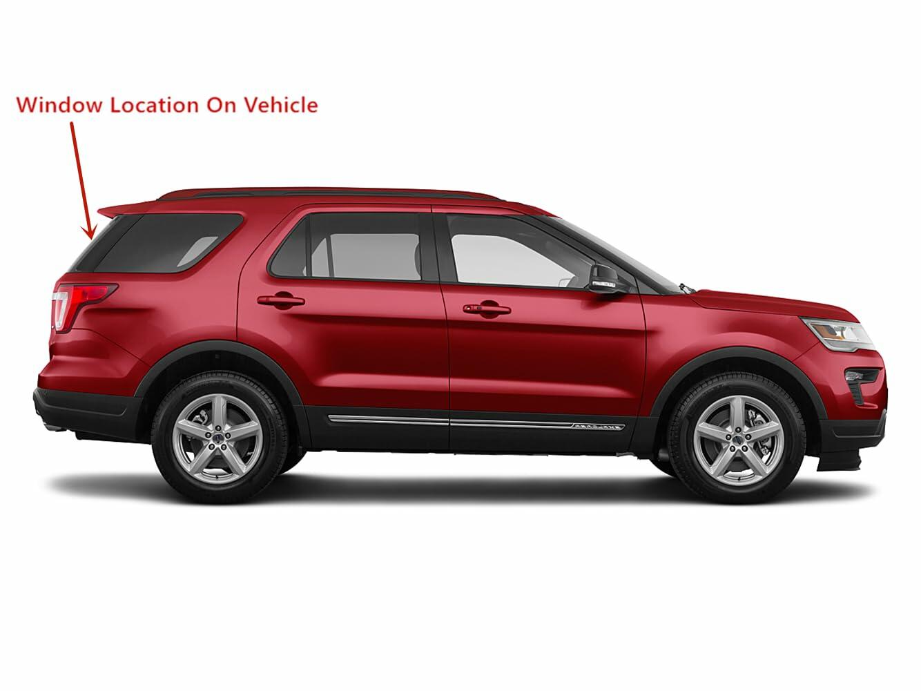 Heated Back Tailgate Window Back Glass Compatible with Ford Explorer 2011-2019 Models
