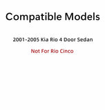 Driver Left Side Rear Vent Window Vent Glass Compatible with Kia Rio 4 Door Sedan 2001-2005 Models