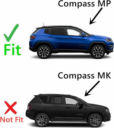 Passenger Right Side Quarter Window Quarter Glass Compatible with Jeep Compass MP 2017-2026 Models