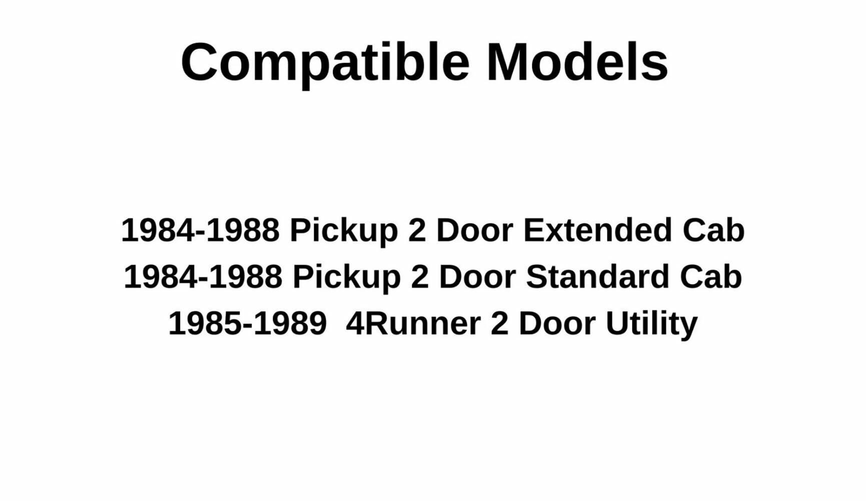 Driver Left Side Door Window Door Glass W/Vent Compatible with Toyota Pickup 1984-1988 / Toyota 4Runner 1985-1989