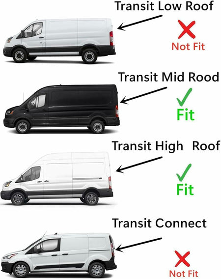 Factory Privacy Tinted Back Window Back Glass Driver Left Side Compatible with Ford Transit 100.8" Mid-Roof & 110.2" High-Roof 2015-2026 Models (Not For Low-Roof , Or Connect)